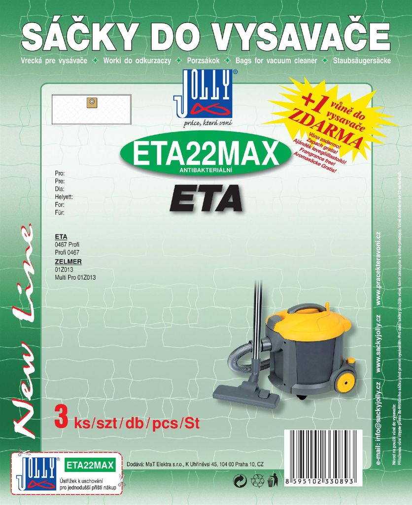 Staubsaugerbeutel ETA22 MAX - Textil