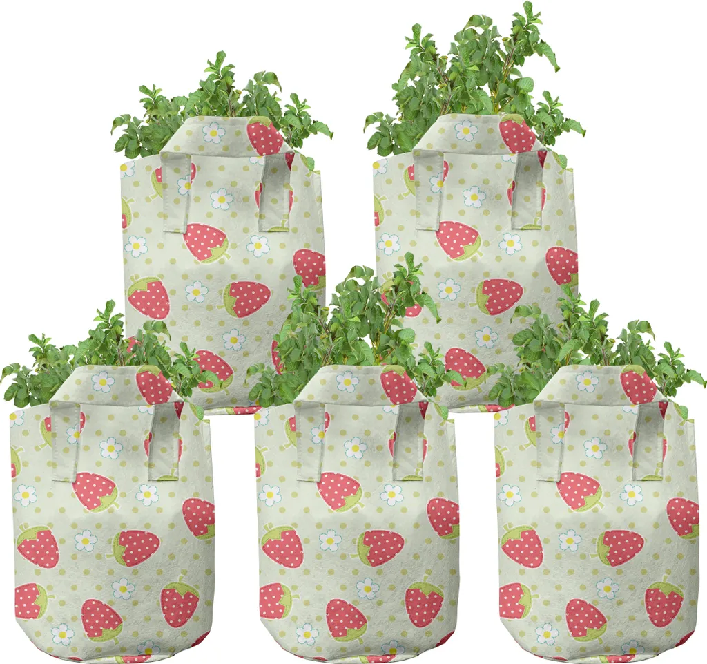 Sacs de plantation en feutre 5 gallons avec poignées lot de 5 pots