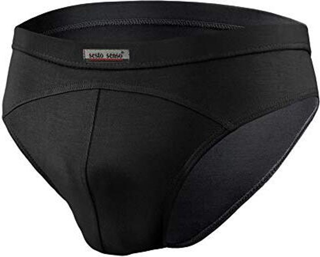 Sesto Senso Herren SLIP CADET Unterwäsche Unterhose Micromodal viele Farben - Schwarz - XL