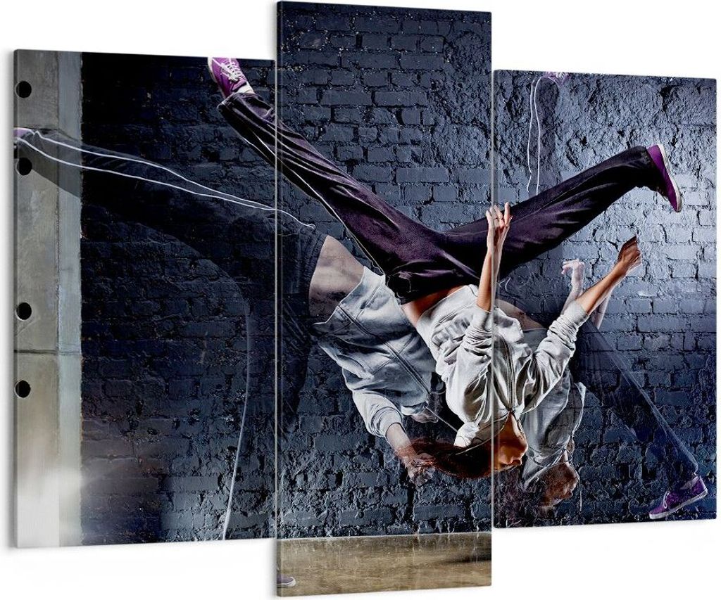 Bild auf Leinwand - Leinwandbild - Tänzer Mode Flip Mädchen - 130x100cm - Wand Bild - Wanddeko - Leinwanddruck - Bilder - Kunstdruck - Wanddekora...