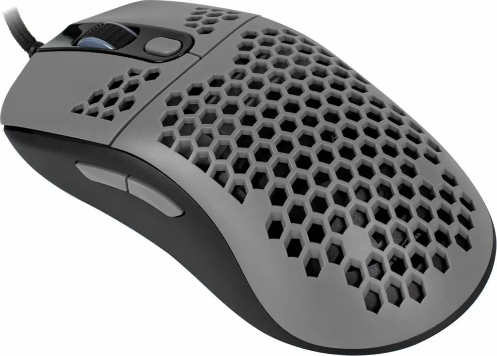 Souris Gaming Légère Arozzi Favo Noir Gris pour E-sport et Compétition