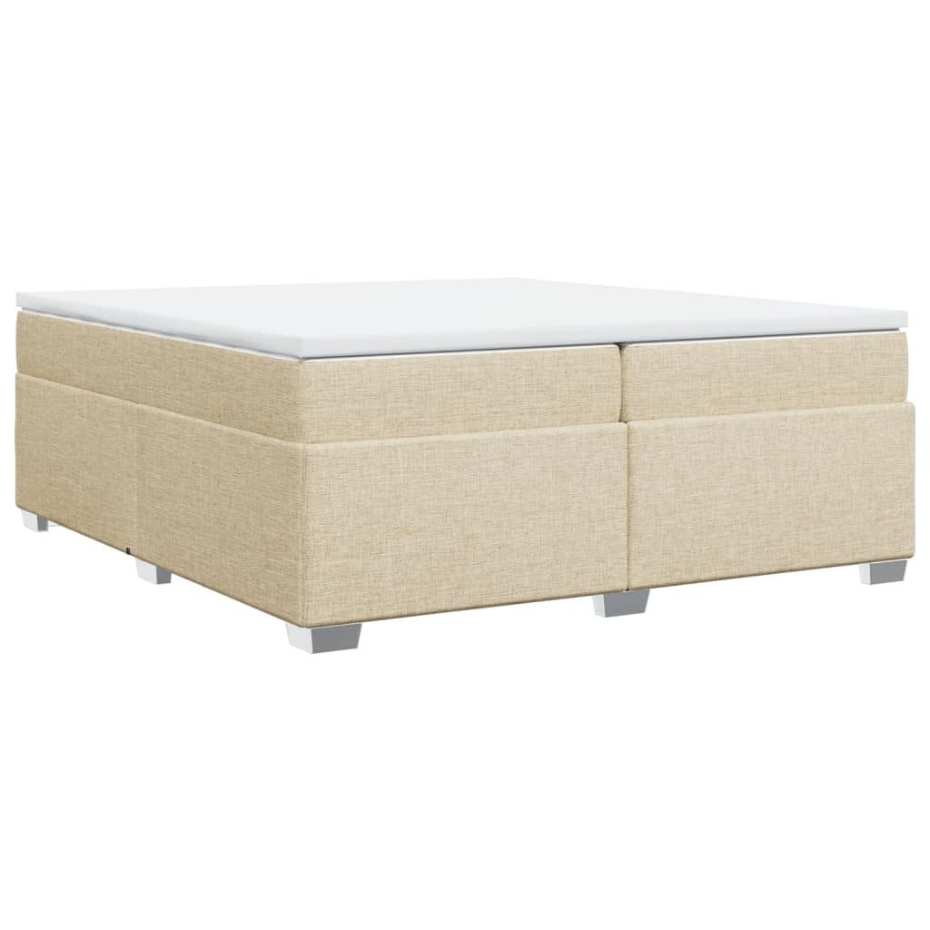 "im Sonderangebot"Boxspringbett Modernes/Doppelbett - Polsterbett Erwachsene/r /Kind - mit Matratze Creme 200x200cm Stoff - Klassische Betten DEMö...