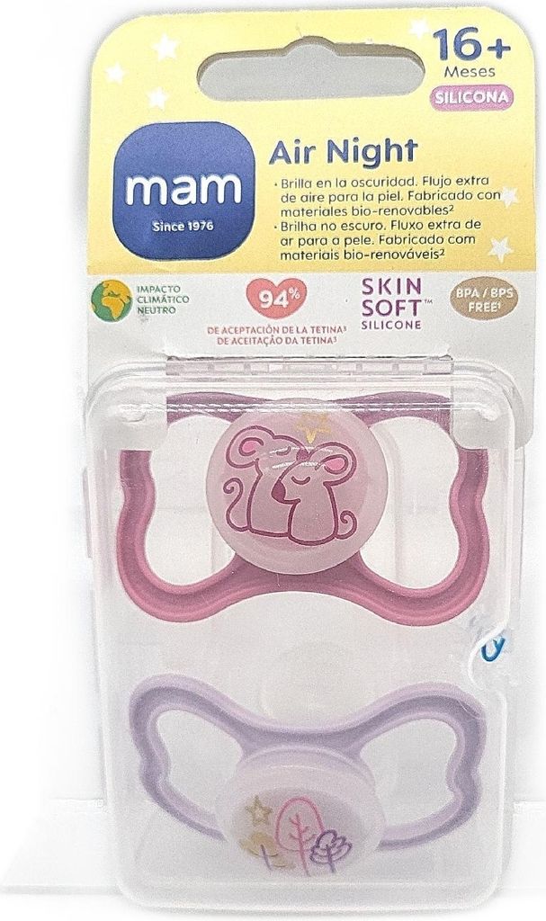 MAM Schnuller belüftetem Schild der im Dunkeln leuchtet ab 16 Monaten Pacifier