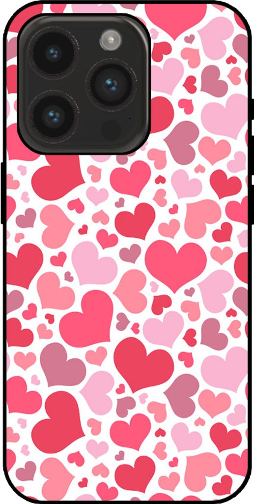 Smartphonica Telefon Fall geeignet für iPhone 14 Pro mit Herzen drucken - Herzen Design TPU Backcover Fall - Kinder Fall mit Herzen Design