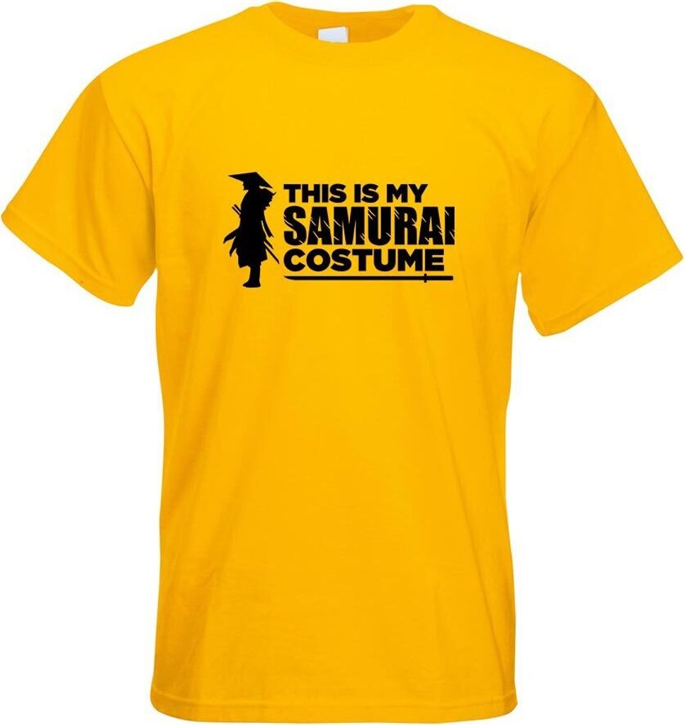 Kiwistar - T-Shirt - gelb - This is My Samurai Costume Motiv Bedruckt Funshirt Design Print - mit Motiv Bedruckt - Funshirt Design - Sport - Freize...