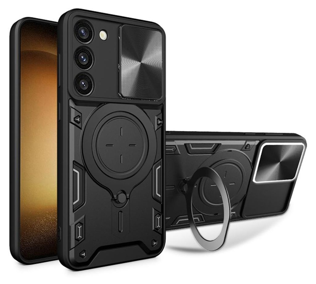 Techsuit CamGuard Pro Back Cover Hülle für Samsung Galaxy S23 - Schwarz