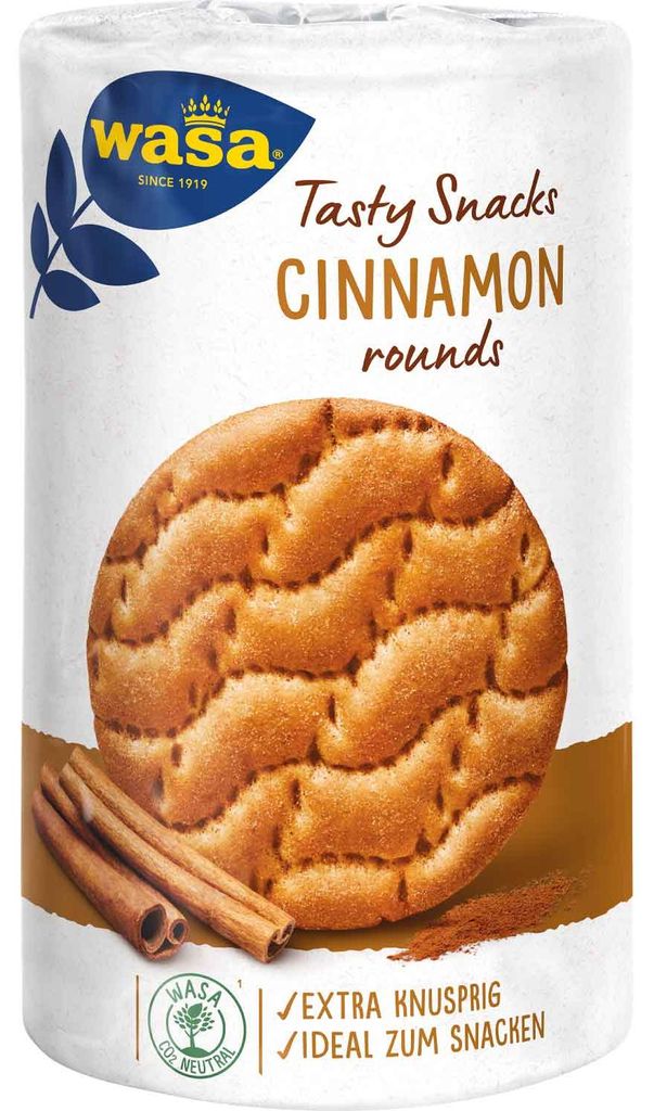 Wasa Tasty Snacks Rounds Cinnamon 267g Produktbild 