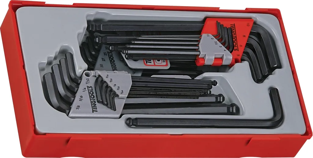 Tengtools 128250107 Set de Clés Hexagonales TTHT28 Pro avec 28 Pièces