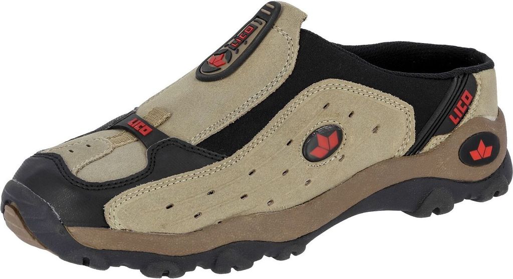 Lico Herren Leder Glog beige schwarz rot kombiniert 43