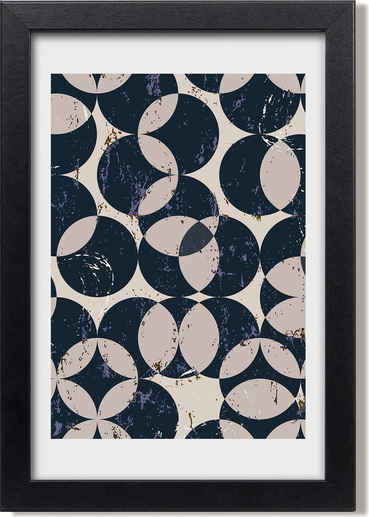 Bild 20x30 MDF-Rahmen, Wandkunst Geometrischer Hintergrund