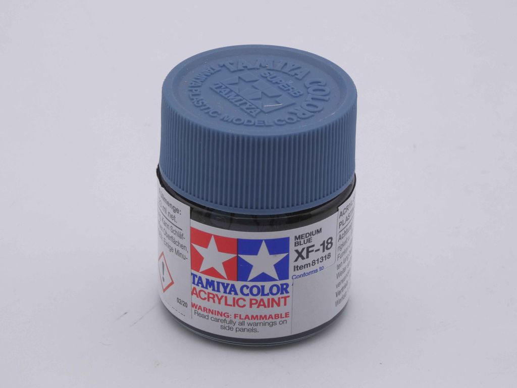 Peinture Maquette XF18 Bleu Moyen mat - Tamiya 81718