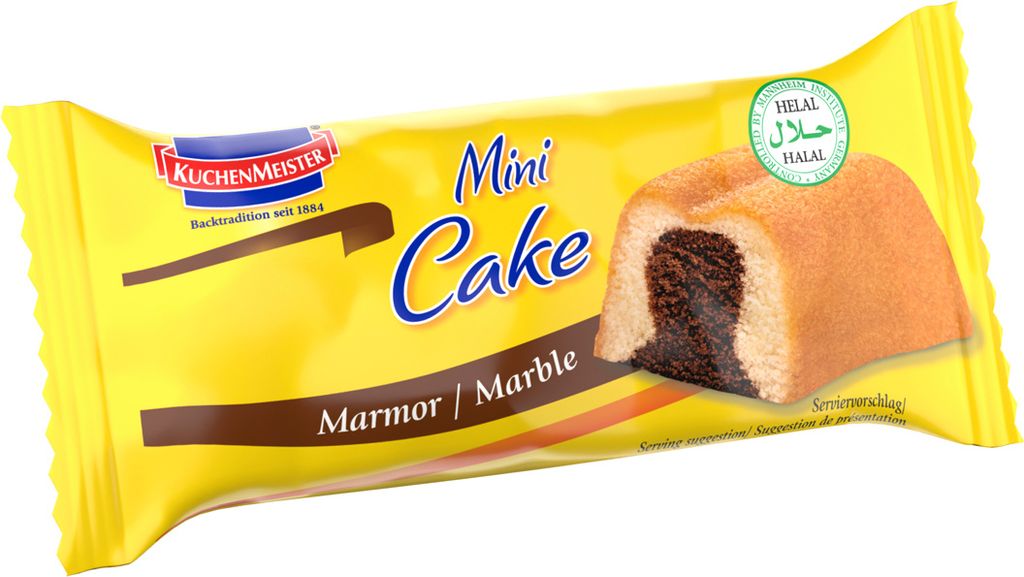 KuchenMeister Mini Marmor Kuchen mit Zartbitterschokolade 27er Pack