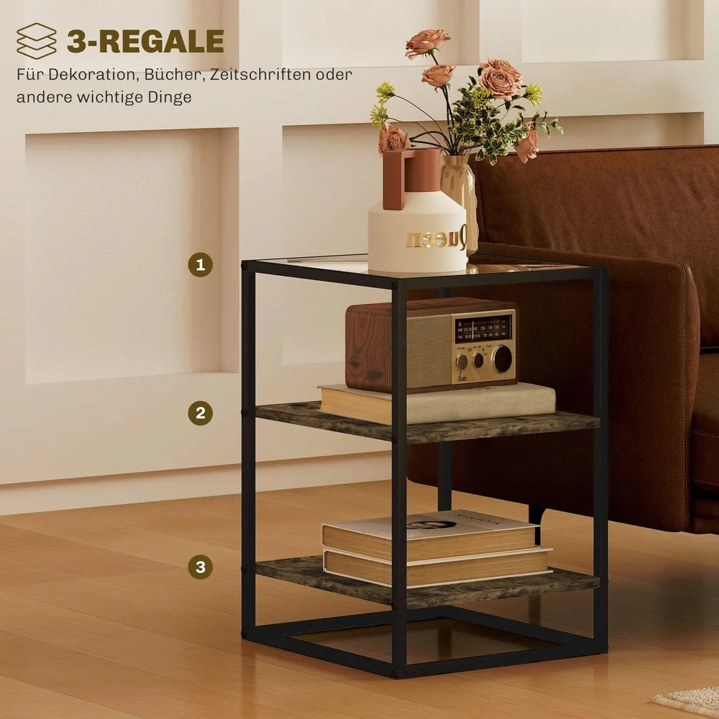 Petite table basse stable et robuste 3 niveaux pour gagner de l'espace - 6