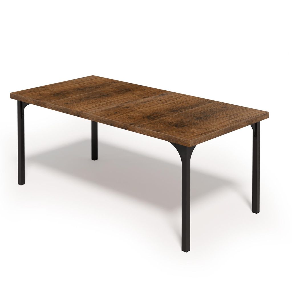 Esstisch, Küchentisch, Rechteckiger Esstisch, 8 Personen,180 × 90 × 76cm,Verwitterter Holzton