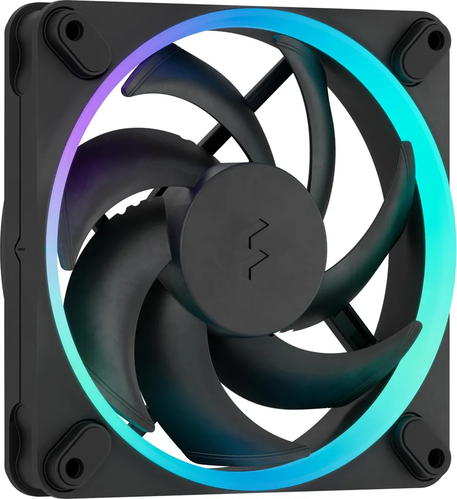 Ventilateur RGB Momentum 12 Black Fractal Design PWM Silencieux 3-Pack