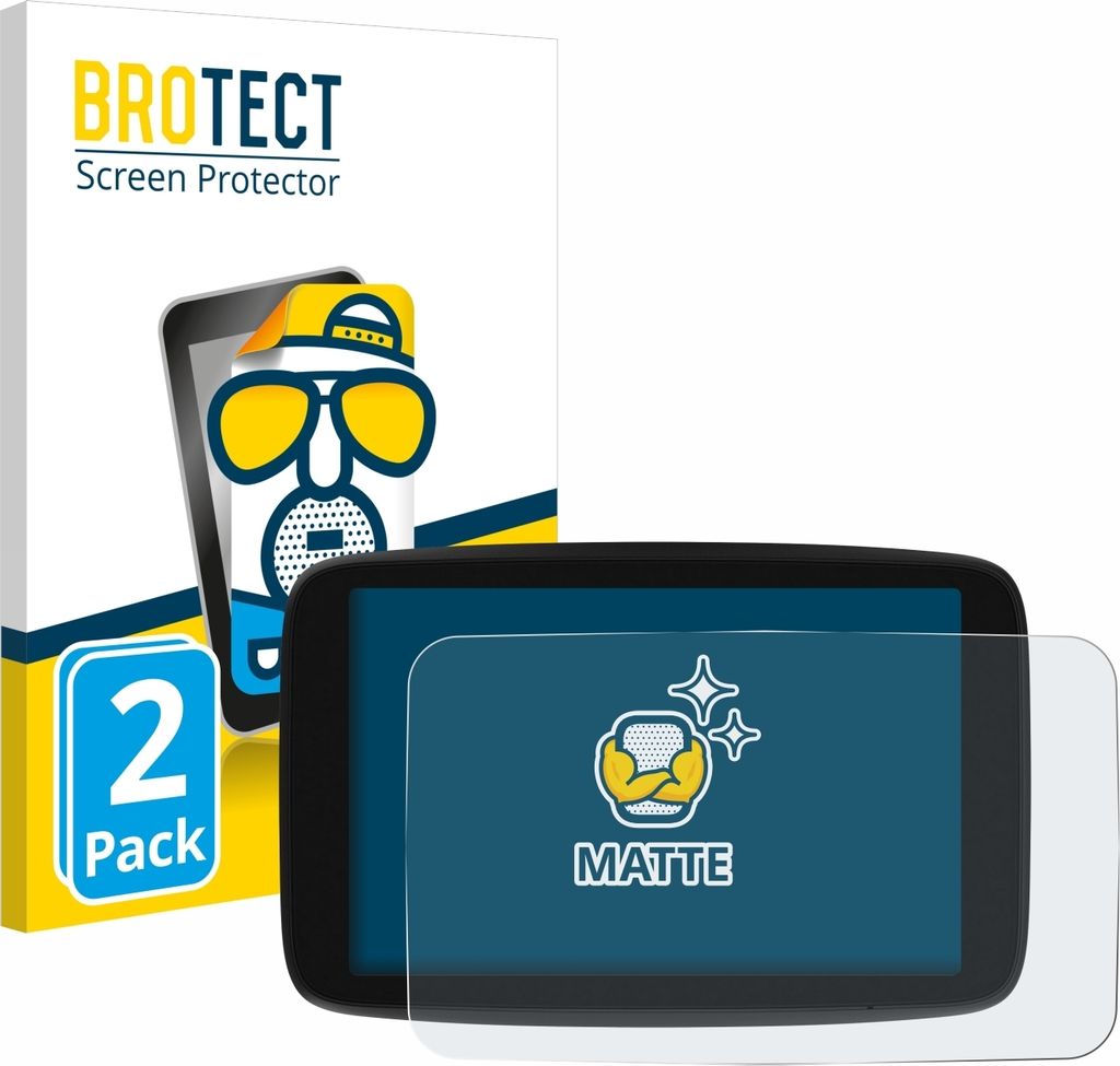 2x BROTECT Schutzfolie für TomTom Go Navigator 6 PKW-Navigationsgerät Displayschutz Displayschutzfolie Folie Matt Entspiegelungsfolie
