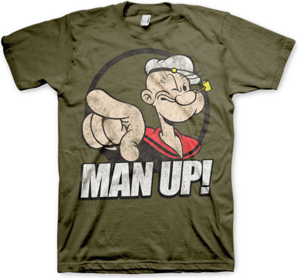 Popeye - Man Up! T-Shirt - XX-Large - Olive | Kaufland.de