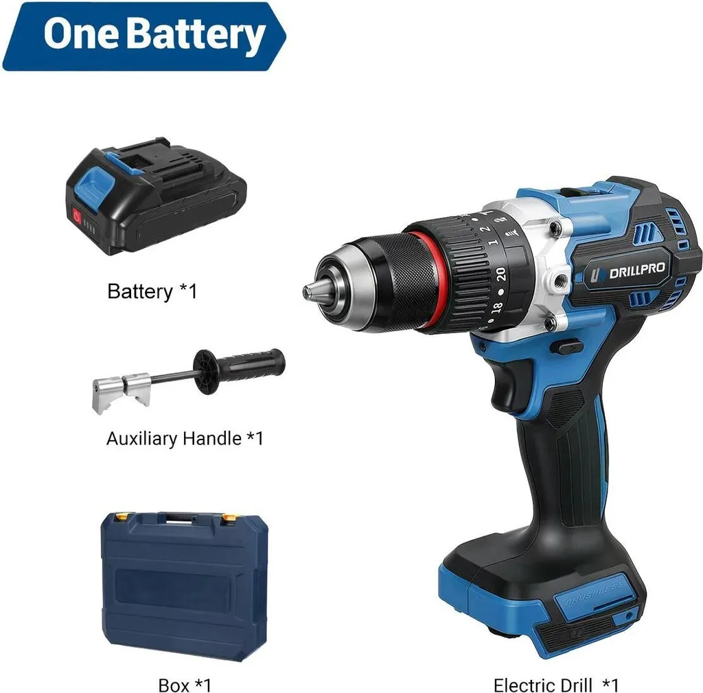 Perceuse visseuse 20V pour bricolage intensif moteur brushless 120Nm