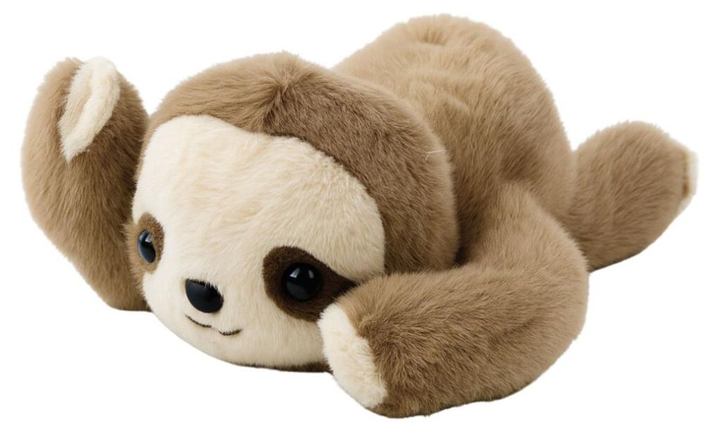 Lean Plüsch Maskottchen Umarmungen Liegendes Faultier Beige 30Cm