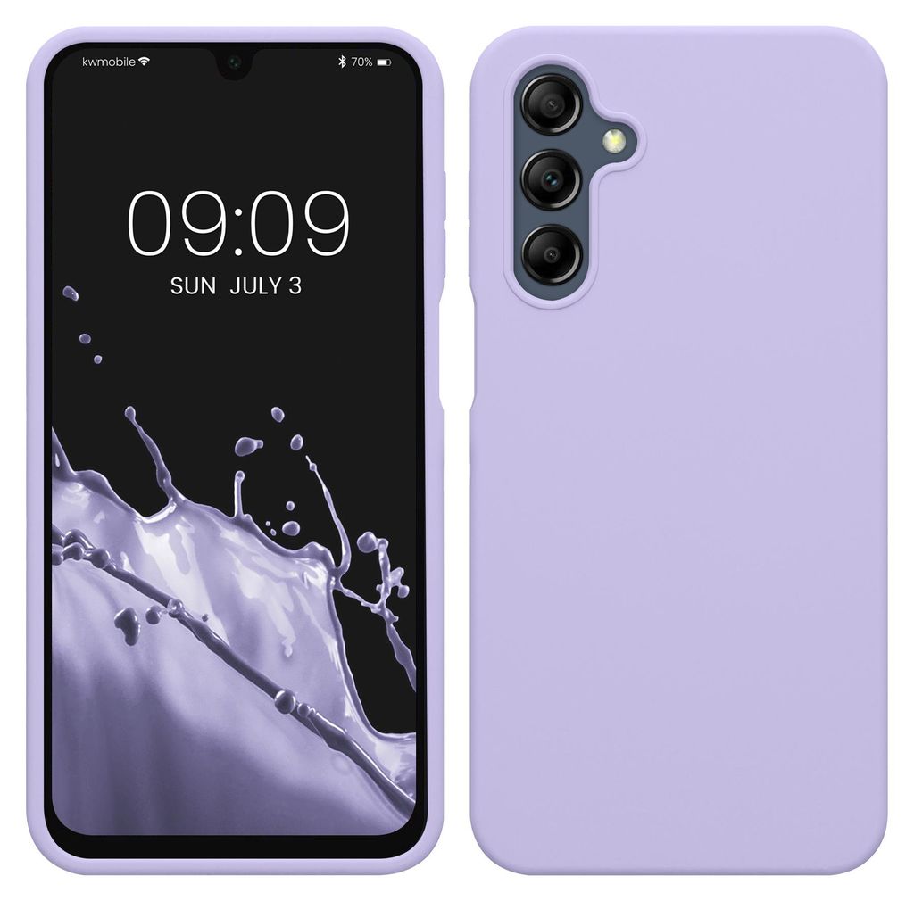 kwmobile Handyhülle für Samsung Galaxy A16 5G Hülle - Case Silikon - Kabelloses Laden - Schutzhülle Cover in Lavendel