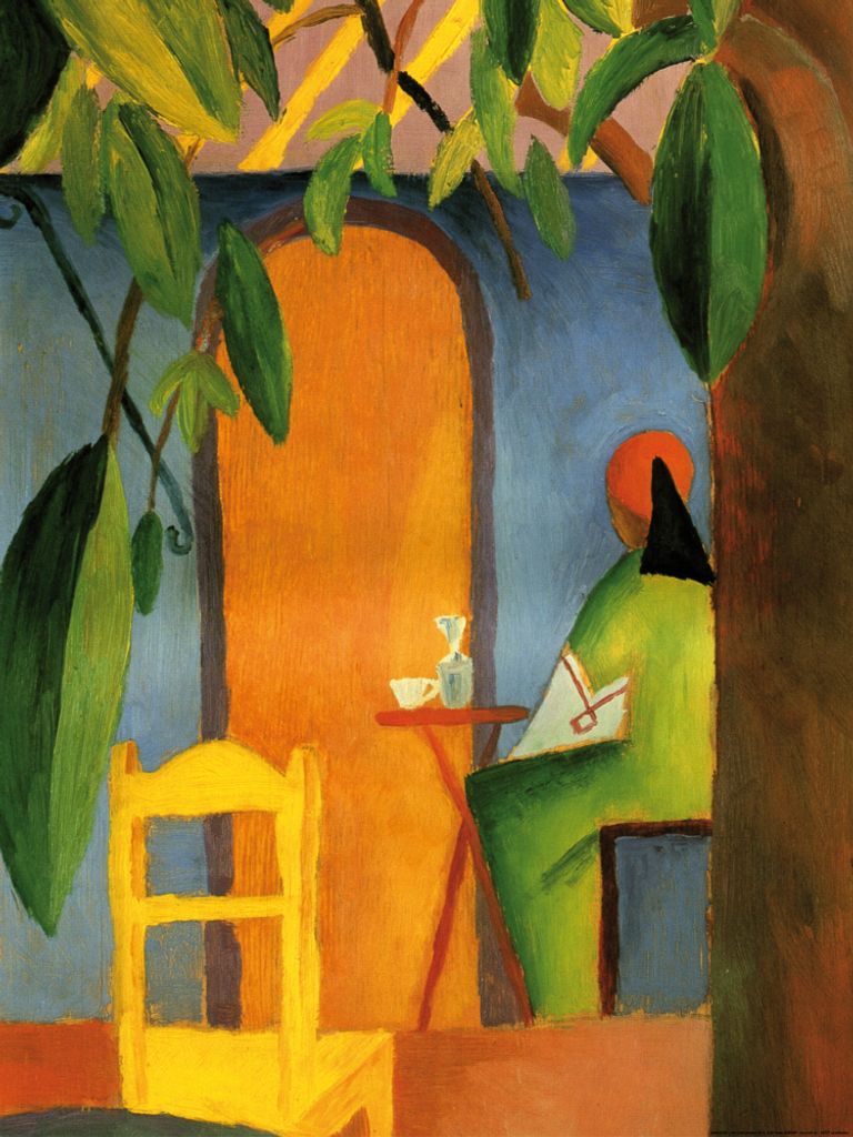 August Macke Kunstdruck Bild - Türkisches Cafe II, 1914 (80 x 60 cm)