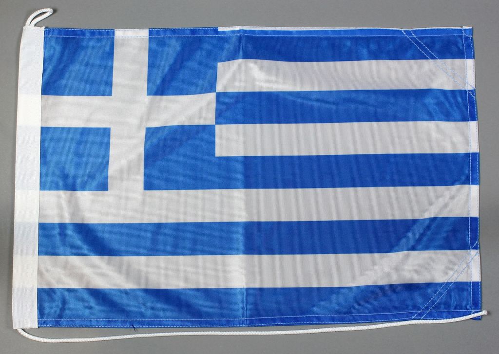 Bootsflagge Griechenland 30x45 cm Motorradflagge Bootsfahne Produktbild 