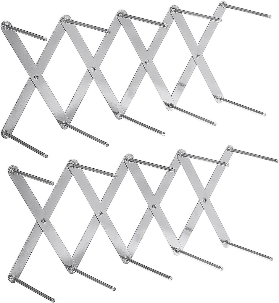 Spareribs Halter Grill, 2er Set Rippchenhalter Edelstahl BBQ Grillrost Faltbare Topfdeckelhalter Barbecue Grillpartys im Freien für Holzkohlegrill...