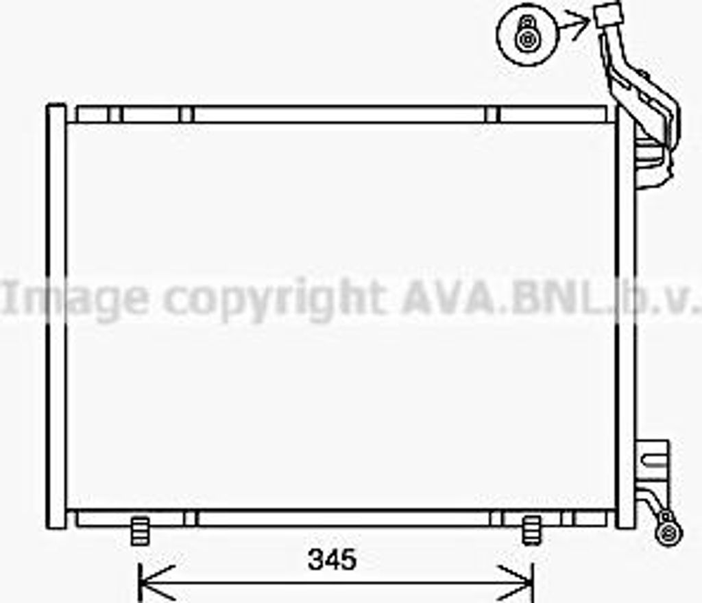 AVA FD5640 Kondensator, Klimaanlage OE 1824576 kompatibel mit Ecosport