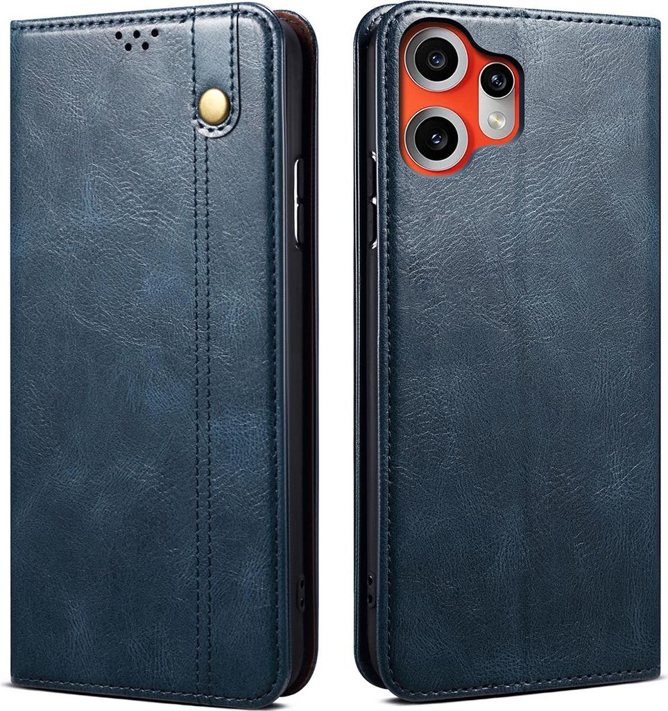 Hülle für Nothing CMF Phone 2 Pro Leder Brieftasche Schutzhülle mit Standfunktion Blau