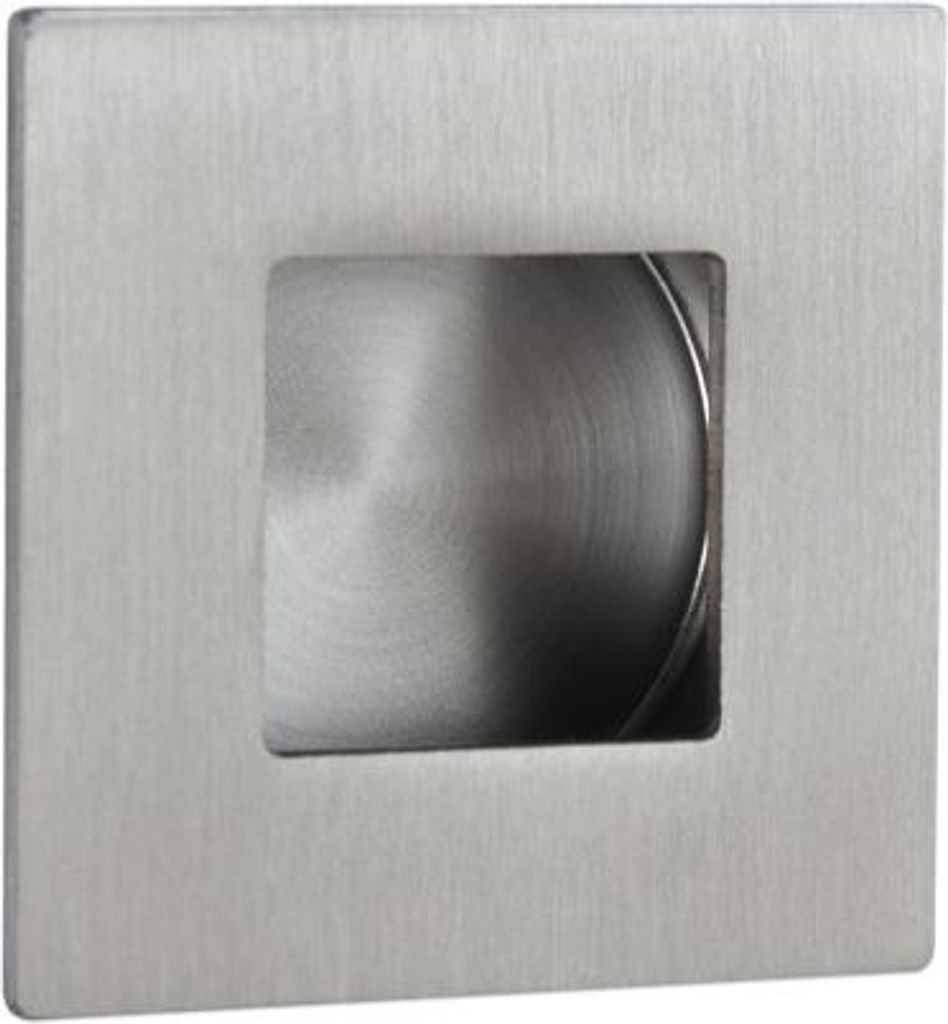 Quadratischer Schiebetür-Einbaugriff FH213 (50x50 mm), Edelstahl