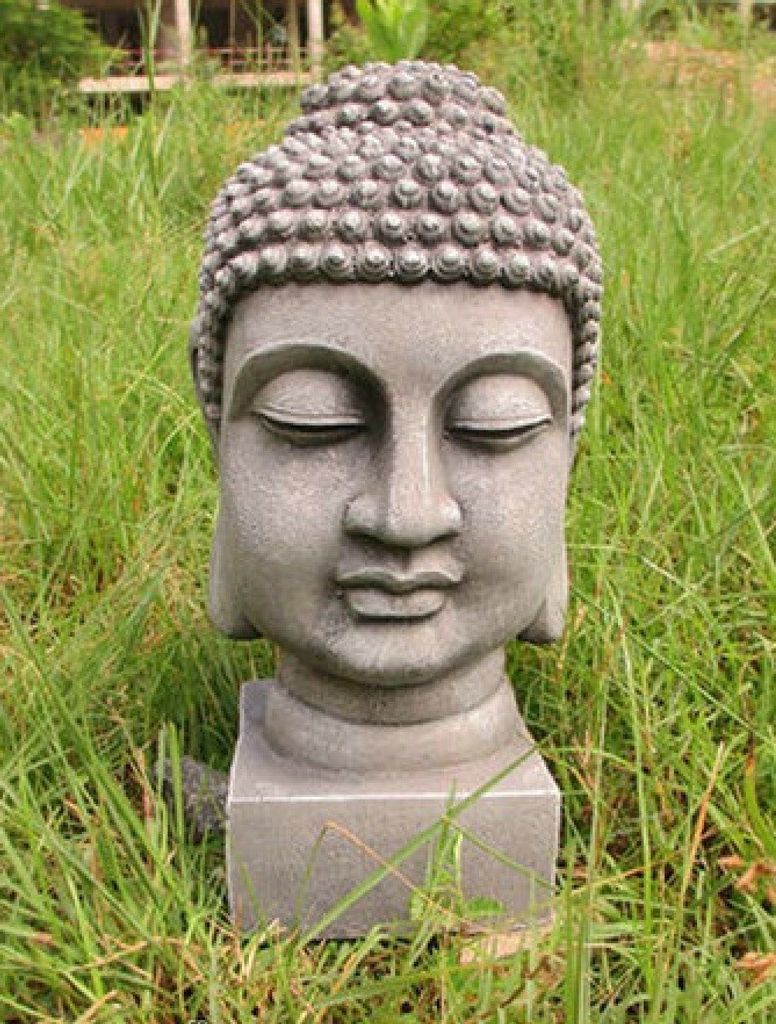 Buddha Kopf ca. 32cm - robust und wetterfest in original Produktbild 