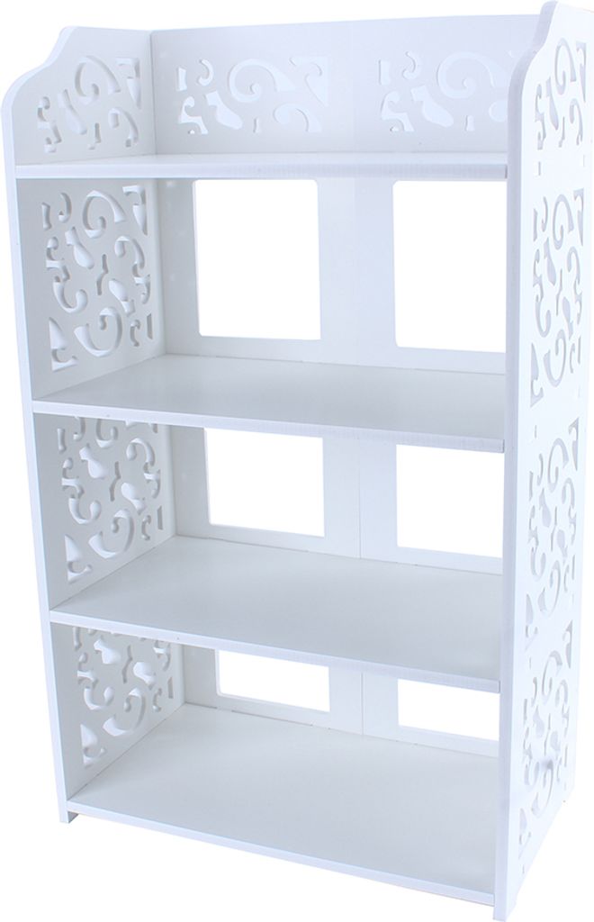 JYJJ181004 Tiers White Hollow Out Shoe Rack Stand Storage Organizer Regal