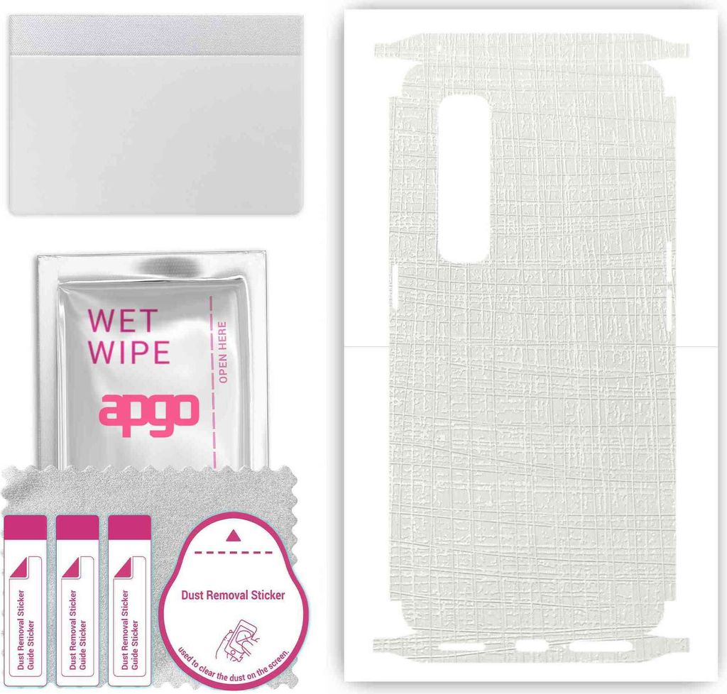 apgo Rückseite + Seiten Schutzfolie, Skin, kompatibel mit Oppo Find X2 Pro, Hinten Displayschutzfolie aus Vinylfolie, kratzfest, einfache Montage ...