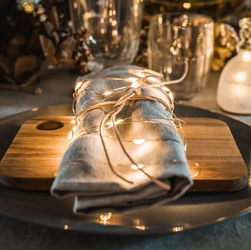 Décoration lumineuse de table 40 LED blanc chaud 3,9 m ambiance cosy