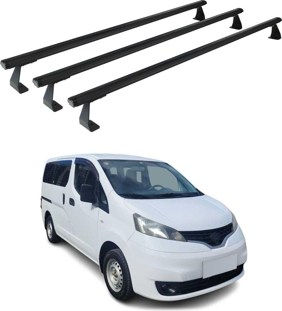 Barres de toit transversales pour Nissan NV200 2010-2025 Image du produit 