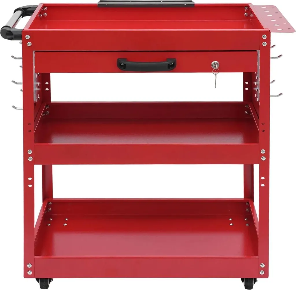 Chariot à outils pour garage et mécanique 3 niveaux - Châssis en acier