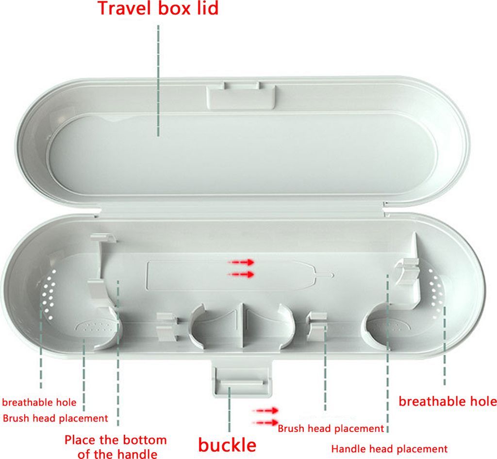 2 Stück Zahnbürsten Reisebox, Elektrische Zahnbürsten Etui Produktbild 4