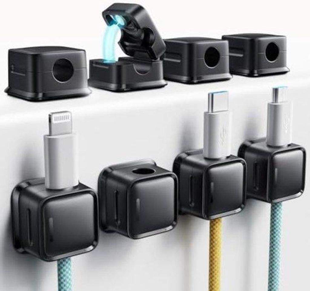 Magnet-Kabelhalter-Set für Büro- und Arbeitsplatzorganisation