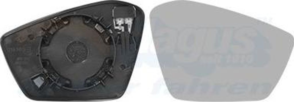 VAN WEZEL Spiegelglas Außenspiegel Rechts für SKODA Kamiq (NW4) Konvex Beheizbar 7611838