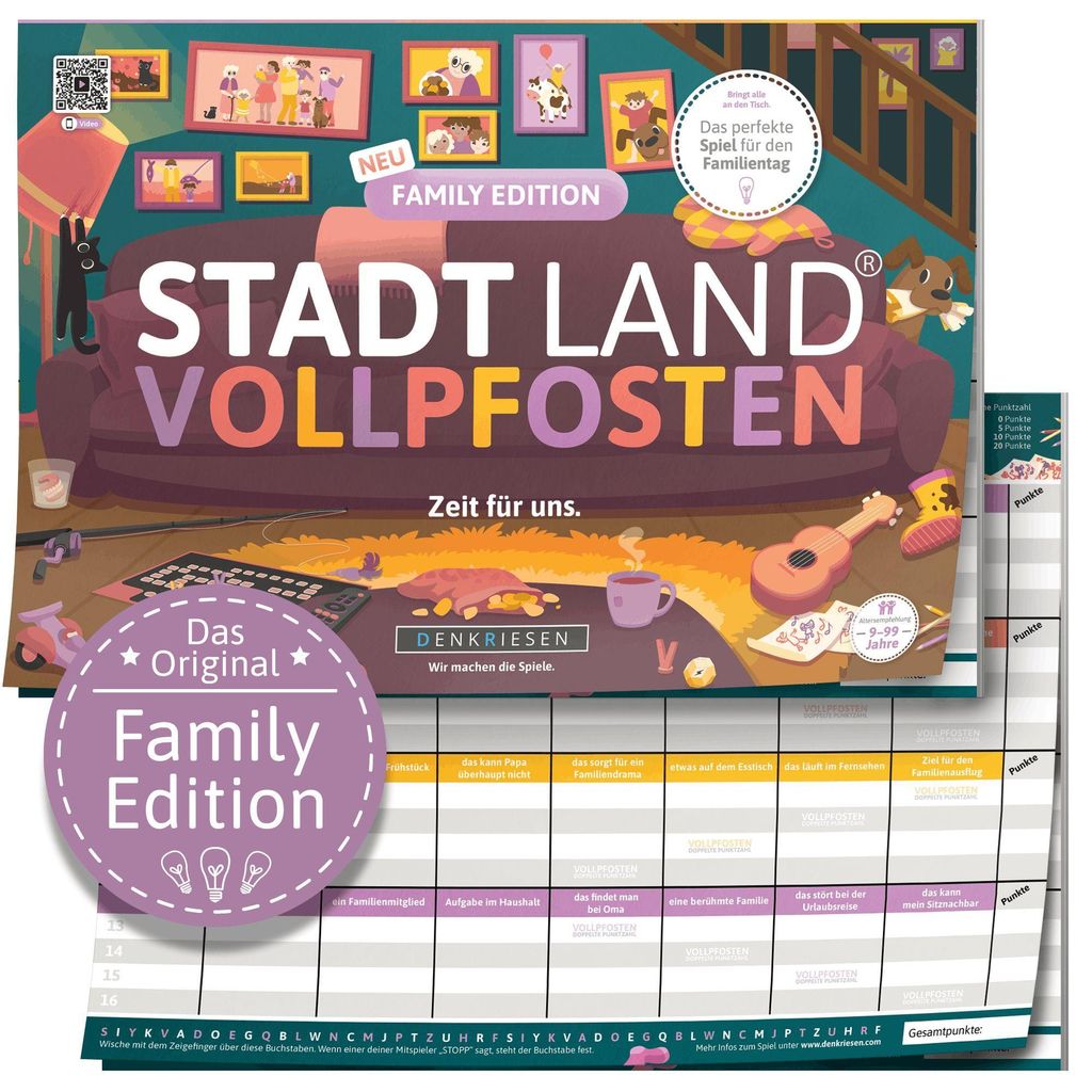 DENKRIESEN - Stadt Land Vollpfosten® Family Edition - "Zeit Produktbild 
