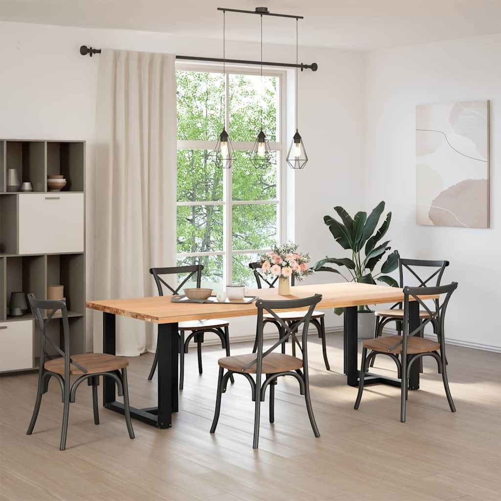 "2026 MODERNE" Esstischbeine T-Form 2er-set - multifunktional& Moderne - Schwarz 80x35x(72-73) cm Stahl - Tischbeine CC4225975