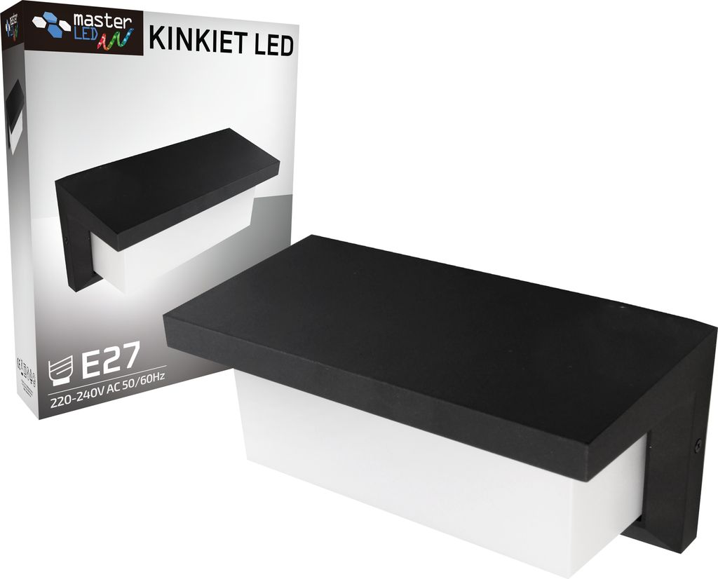 MasterLED Außenwandleuchte Modern Schwarz E27 Wandlampe Produktbild 