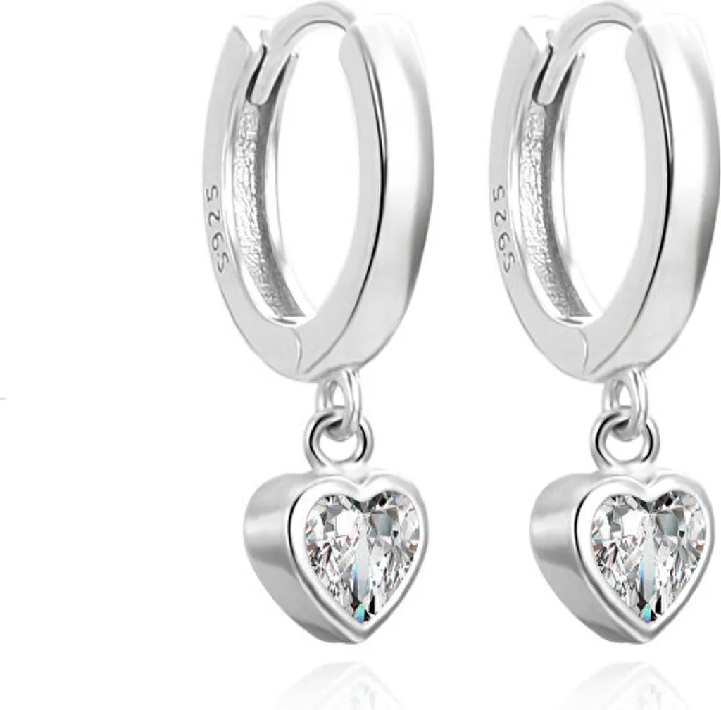 Philip Jones Orecchini Pendenti Aperti In Argento 925 | Forma A Goccia 12,4 X 9,8 Mm | Ipoallergenici | Con Sacchetto Regalo