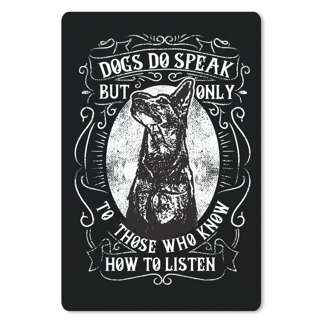 MuchoWow Mauspad Mousepad Hund - Retro - Zitat 18x27 cm - Mousepads - Maus Mat - Pad - Mausunterlage