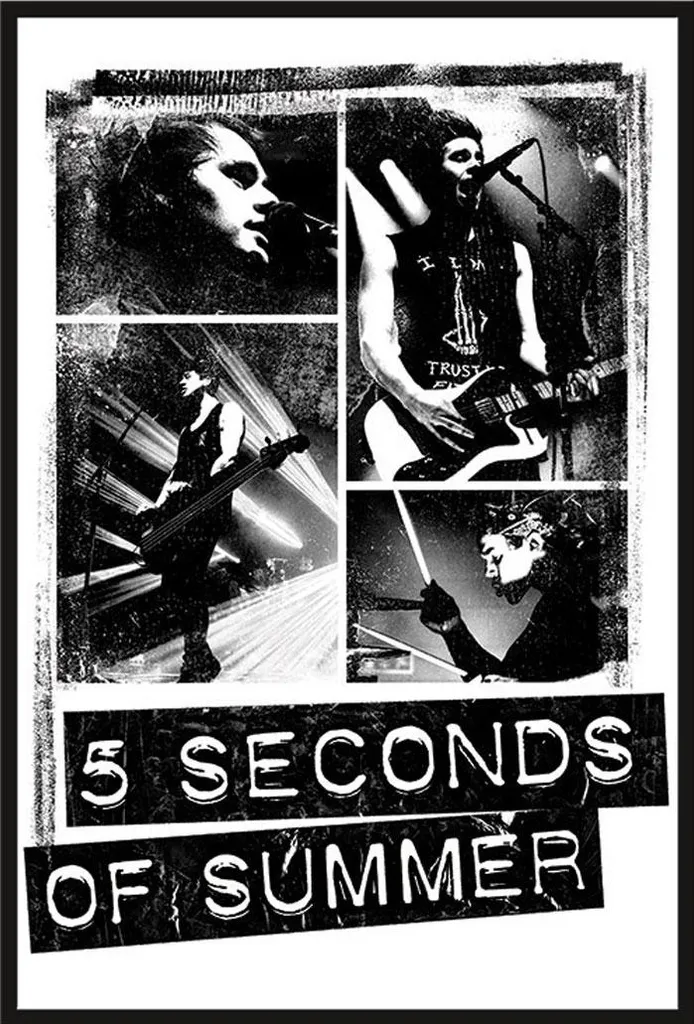 5 Seconds of Summer Poster Photo Block Shinsuke avec Cadre Noir 61x91,5