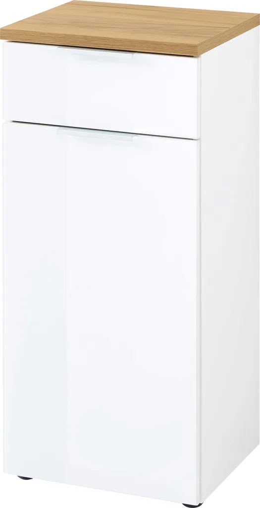 Armoire Basse de Salle de Bain GW-Pescara avec Amortisseurs de Portes