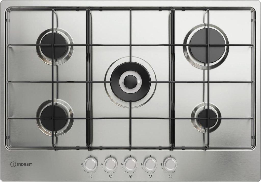 Indesit THP 752 W/IX/I 1 Edelstahl Integriert 75 cm Gaskochfeld 5 Zone(n)