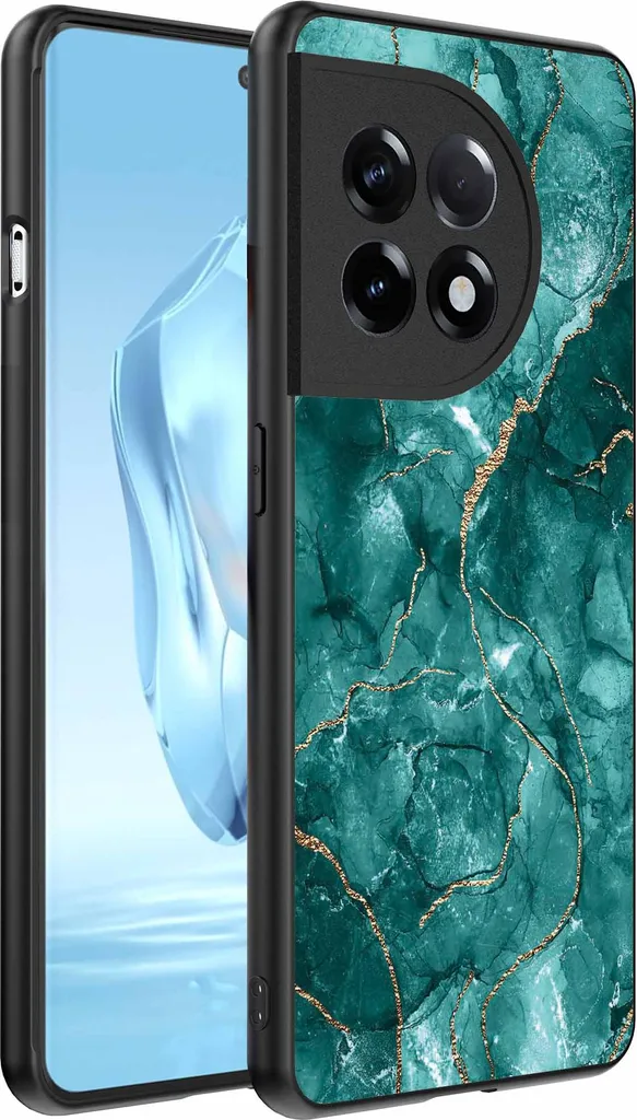 Cover OnePlus 12 Marmo Verde Oro | Design Luxury TPU Smartphone