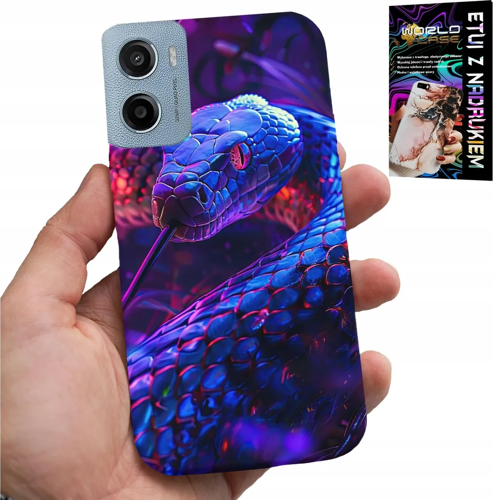 Custodia Motorola Moto E15 / G05 con Pellicola - Look Serpente
