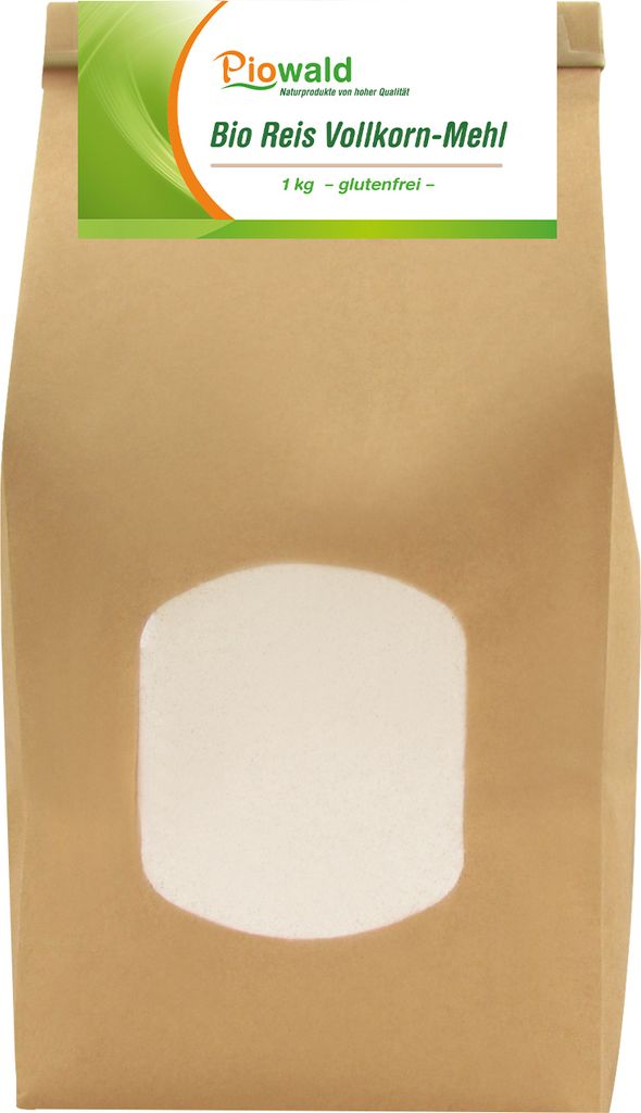 Piowald Reis Vollkorn Mehl - 1 kg, glutenfrei